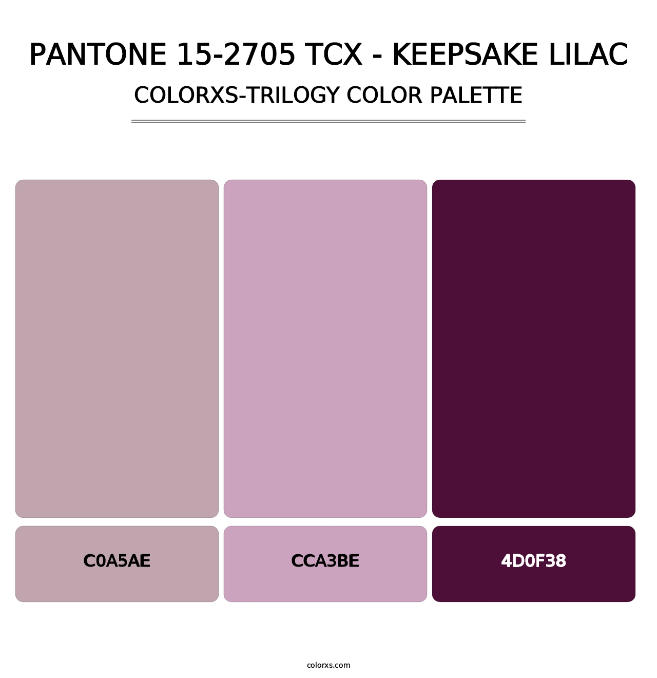 PANTONE 15-2705 TCX - Keepsake Lilac - Colorxs Trilogy Palette