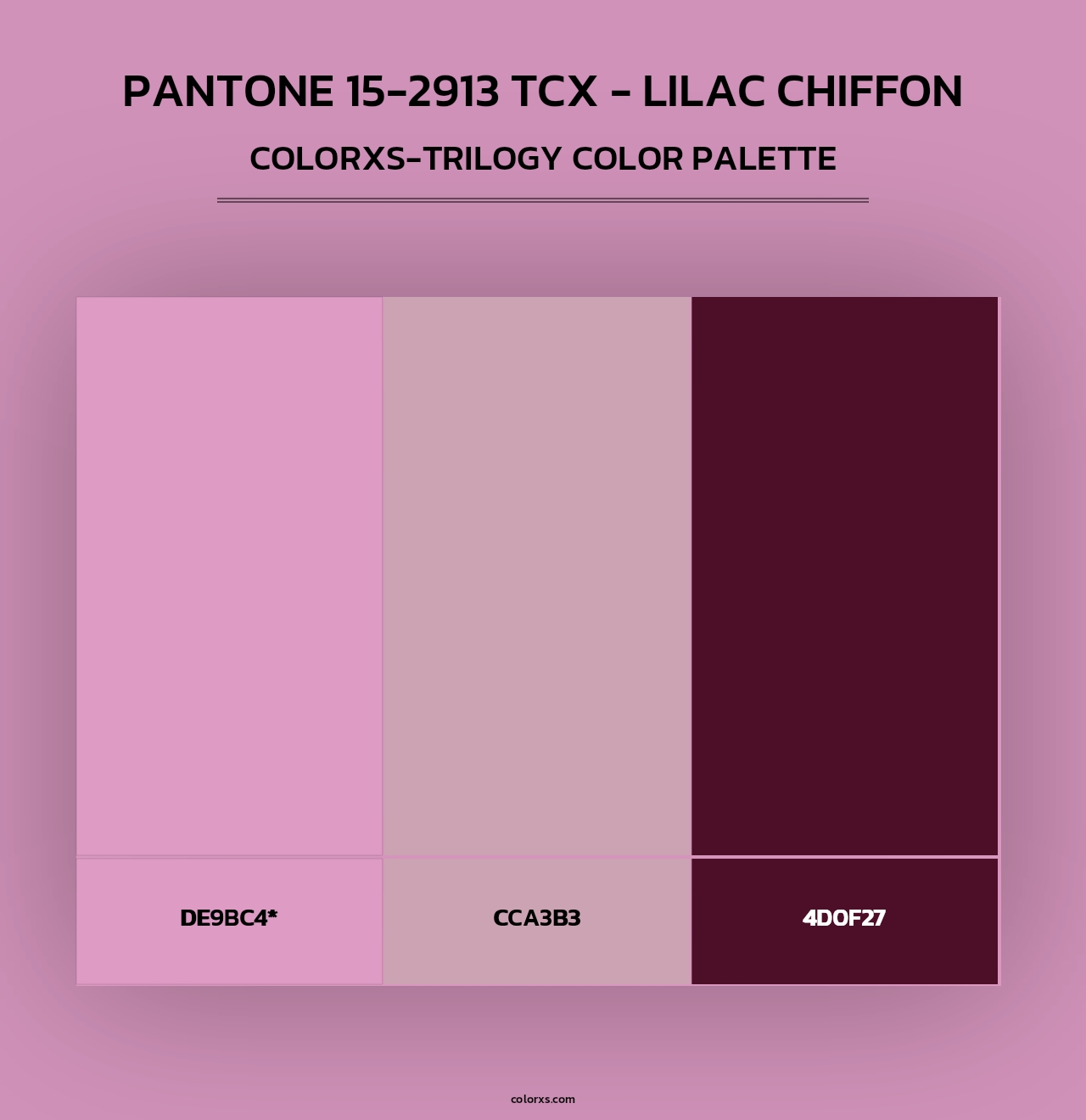 PANTONE 15-2913 TCX - Lilac Chiffon - Colorxs Trilogy Palette