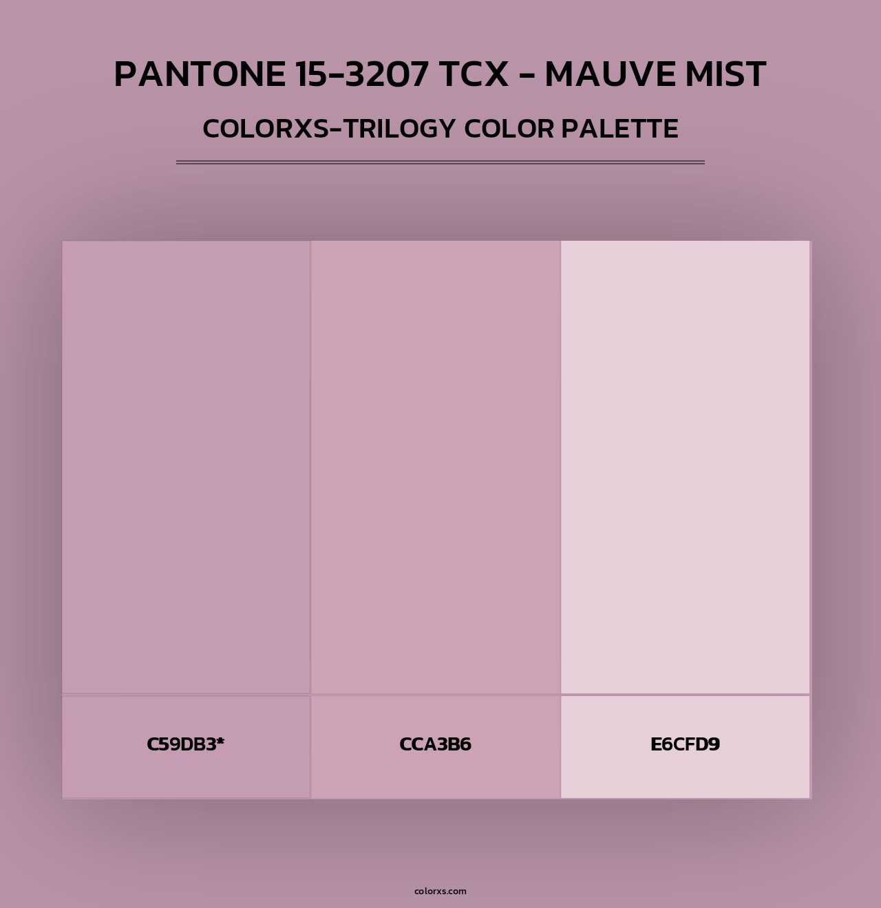 PANTONE 15-3207 TCX - Mauve Mist - Colorxs Trilogy Palette