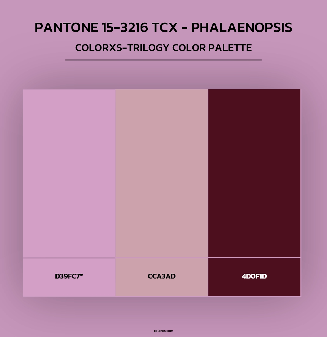 PANTONE 15-3216 TCX - Phalaenopsis - Colorxs Trilogy Palette