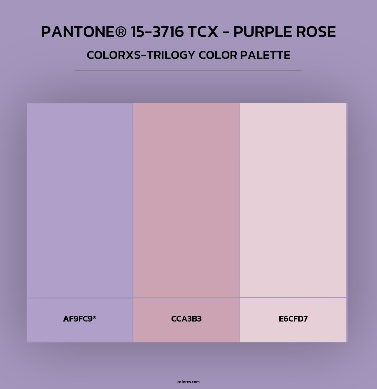 PANTONE® 15-3716 TCX - Purple Rose color palettes - colorxs.com