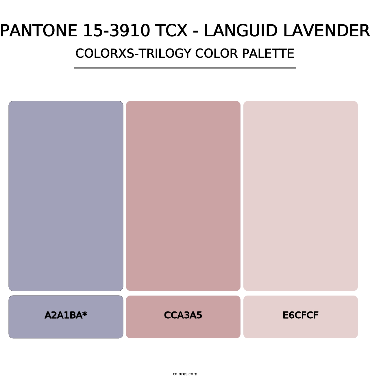 PANTONE 15-3910 TCX - Languid Lavender - Colorxs Trilogy Palette