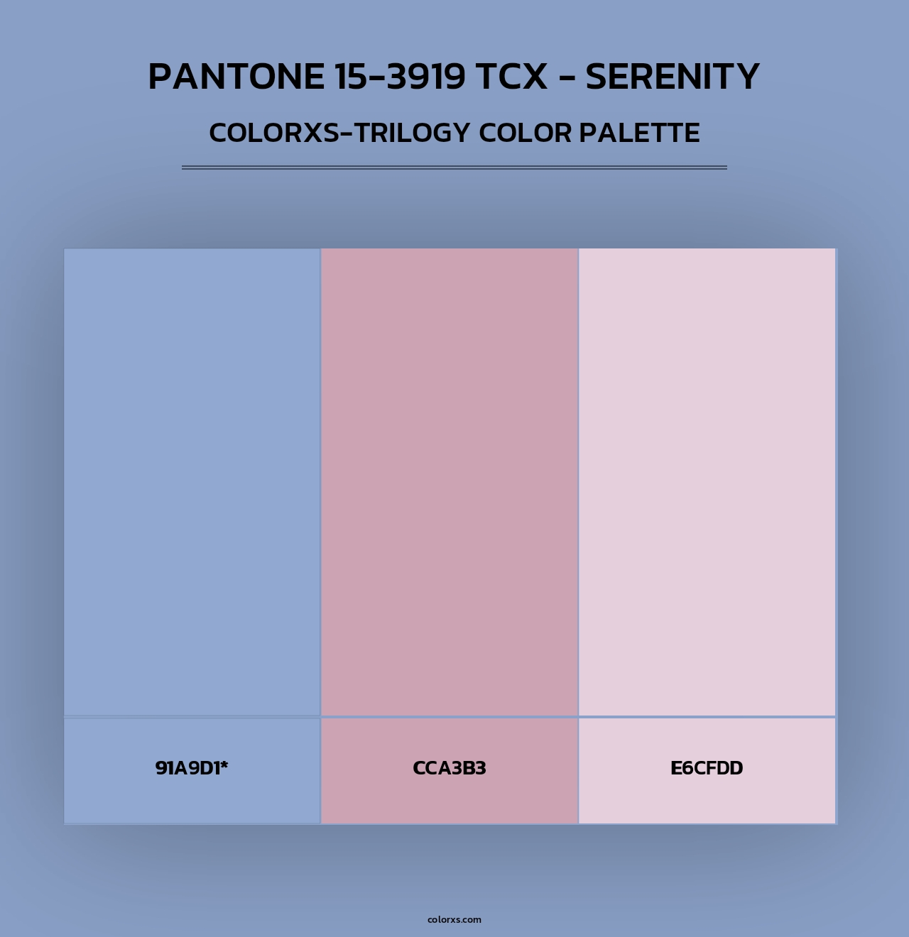 PANTONE 15-3919 TCX - Serenity - Colorxs Trilogy Palette