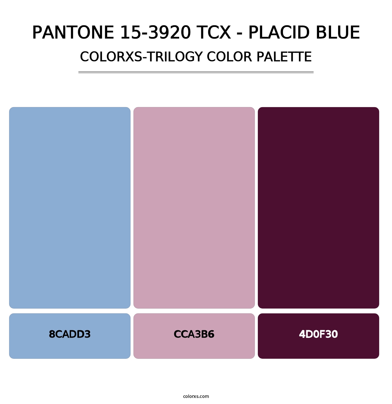 PANTONE 15-3920 TCX - Placid Blue - Colorxs Trilogy Palette