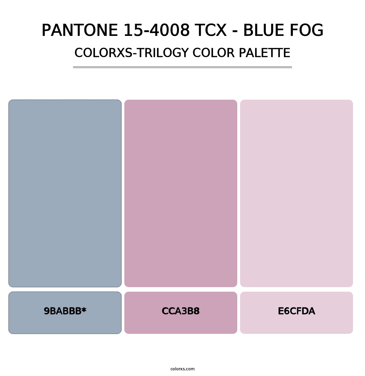 PANTONE 15-4008 TCX - Blue Fog - Colorxs Trilogy Palette