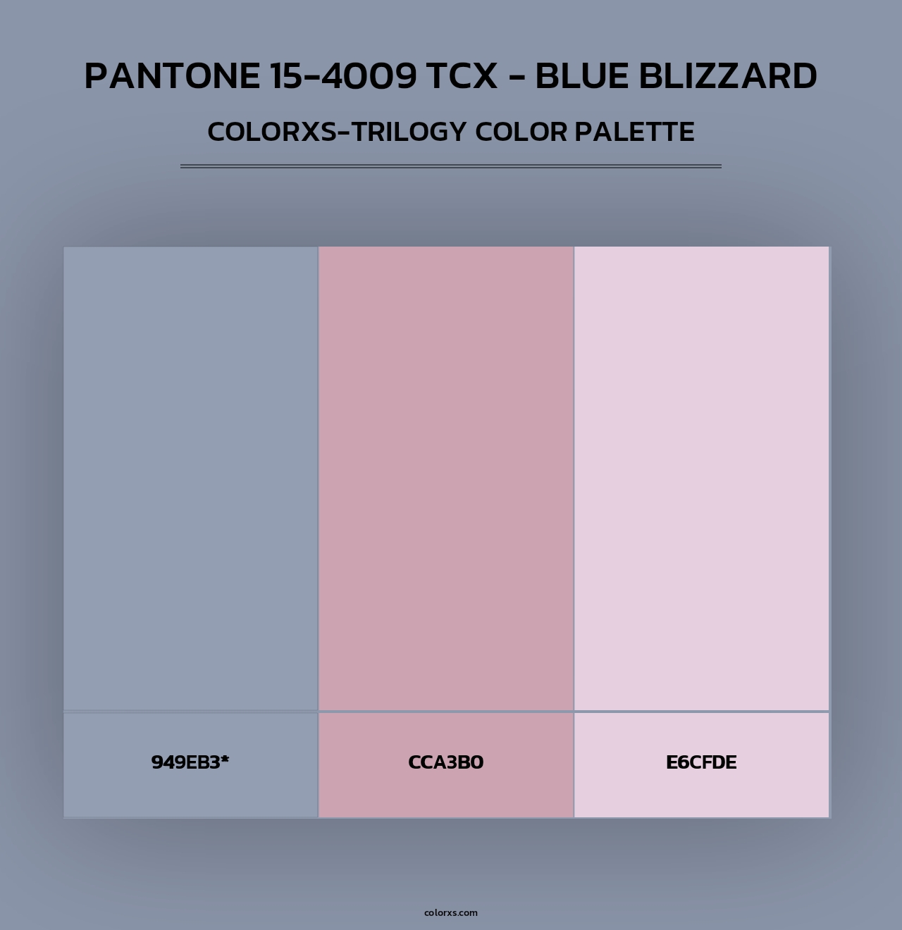 PANTONE 15-4009 TCX - Blue Blizzard - Colorxs Trilogy Palette