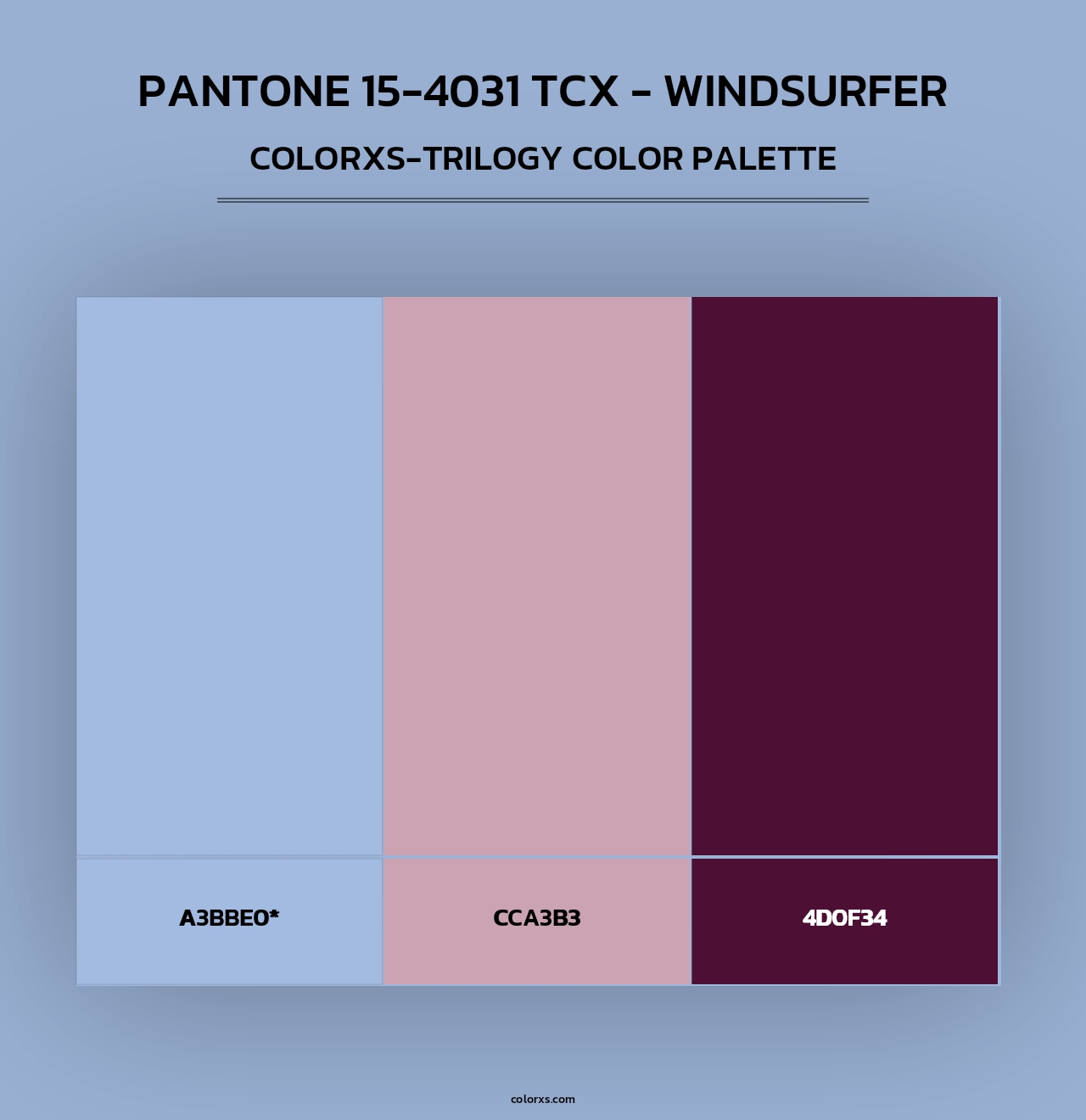 Pantone 15-4031 TCX - Windsurfer - Colorxs Trilogy Palette
