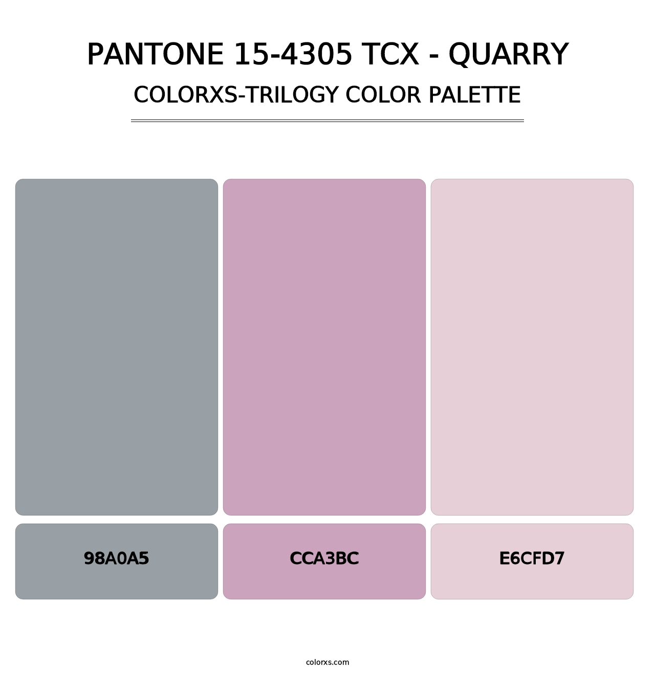 PANTONE 15-4305 TCX - Quarry - Colorxs Trilogy Palette