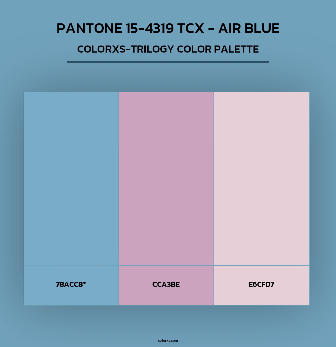 PANTONE 15-4319 TCX - Air Blue - Colorxs Trilogy Palette