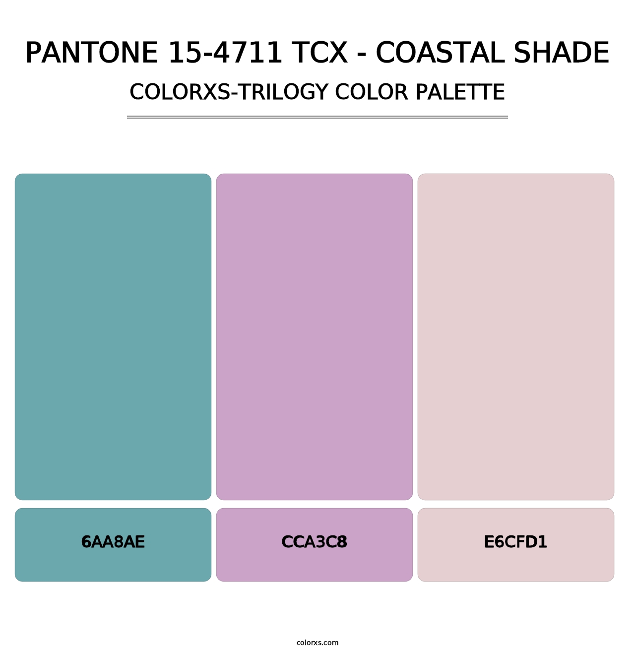 PANTONE 15-4711 TCX - Coastal Shade - Colorxs Trilogy Palette