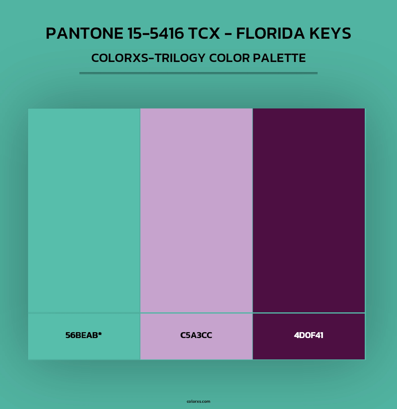 PANTONE 15-5416 TCX - Florida Keys - Colorxs Trilogy Palette