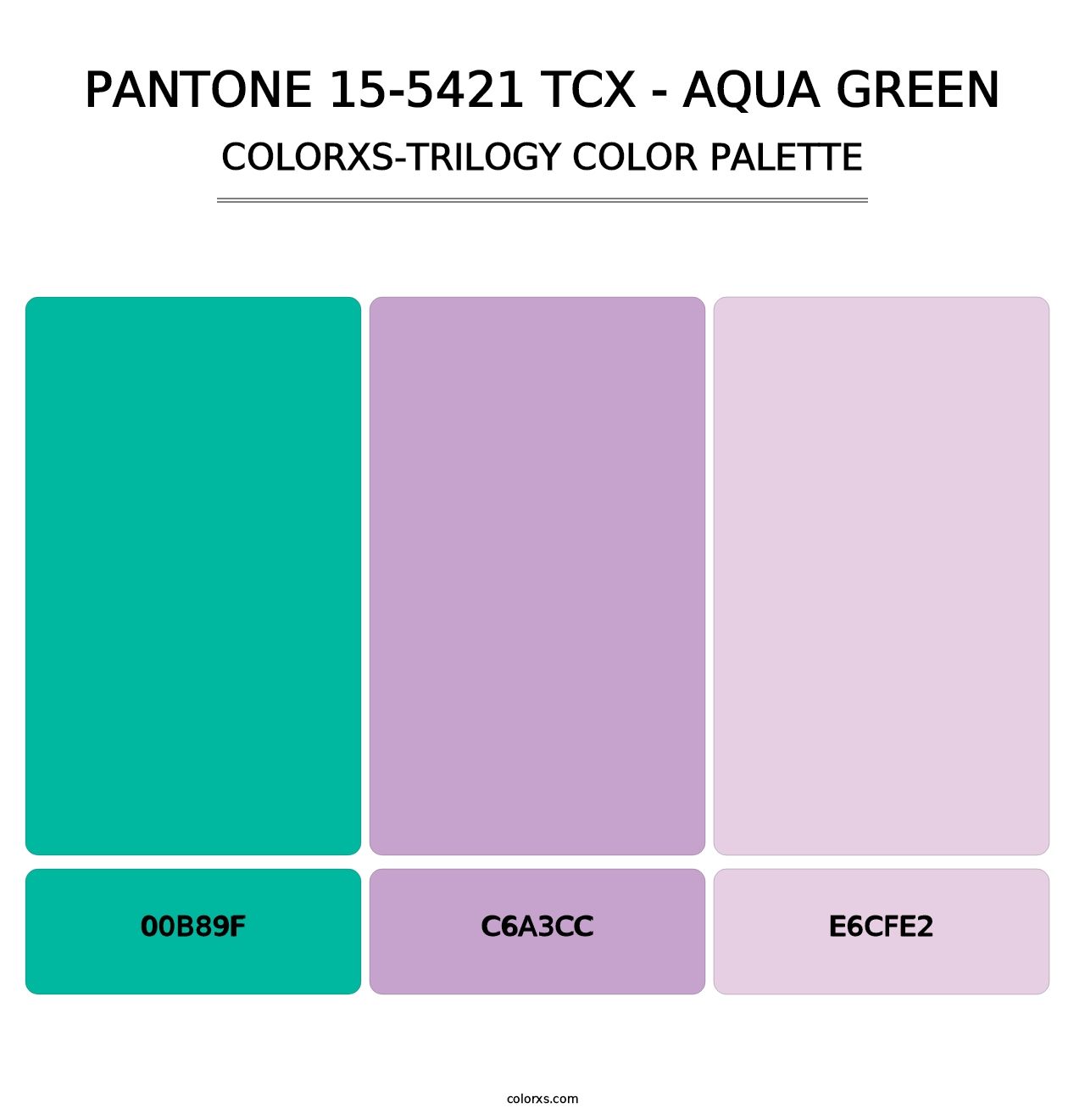 PANTONE 15-5421 TCX - Aqua Green - Colorxs Trilogy Palette