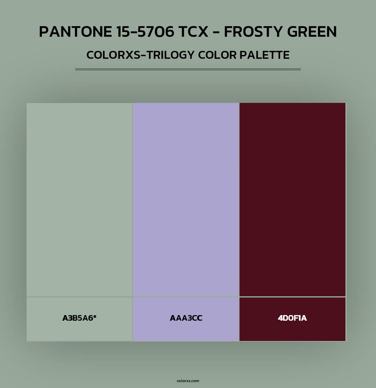 PANTONE 15-5706 TCX - Frosty Green - Colorxs Trilogy Palette