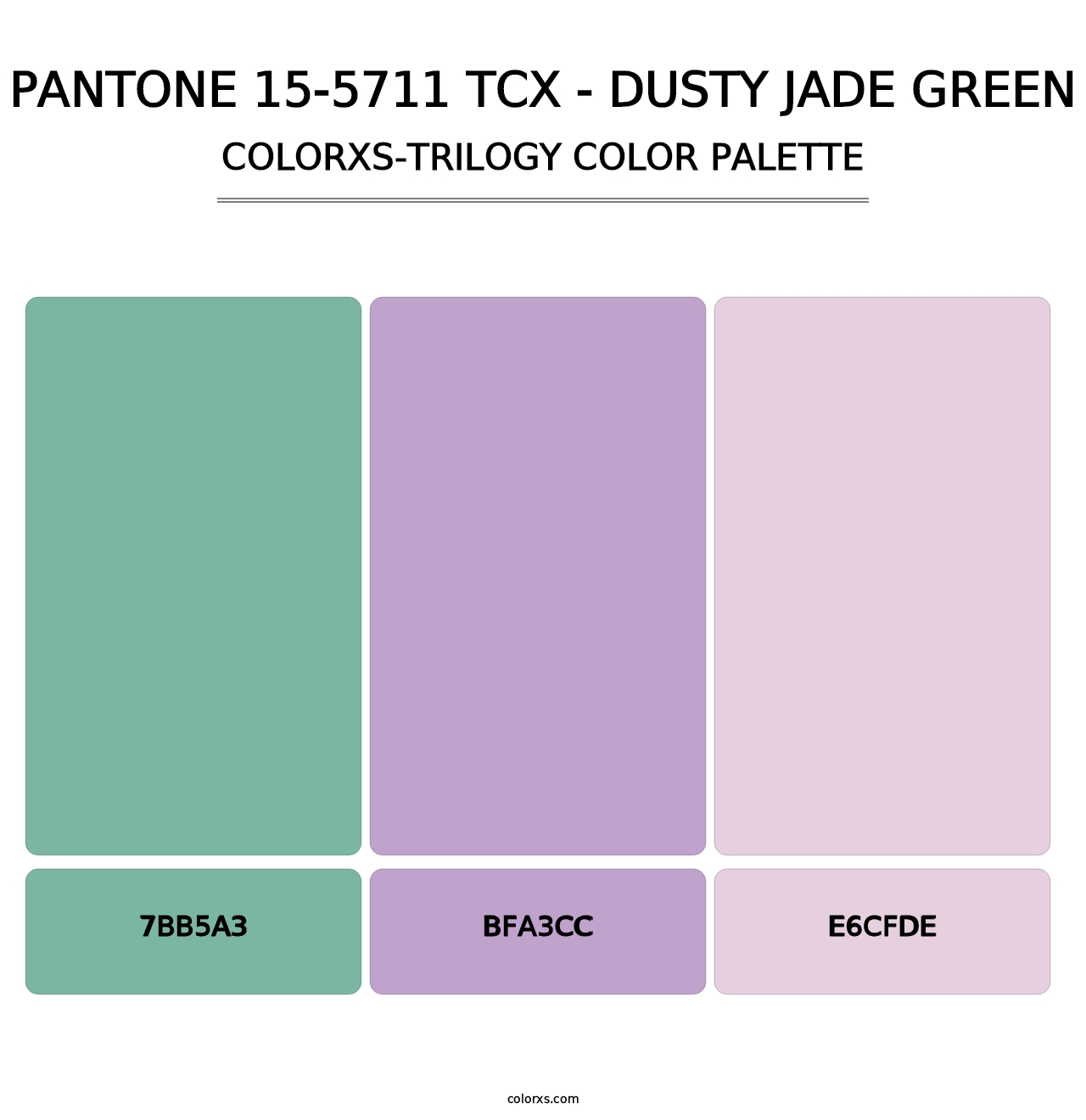 PANTONE 15-5711 TCX - Dusty Jade Green - Colorxs Trilogy Palette