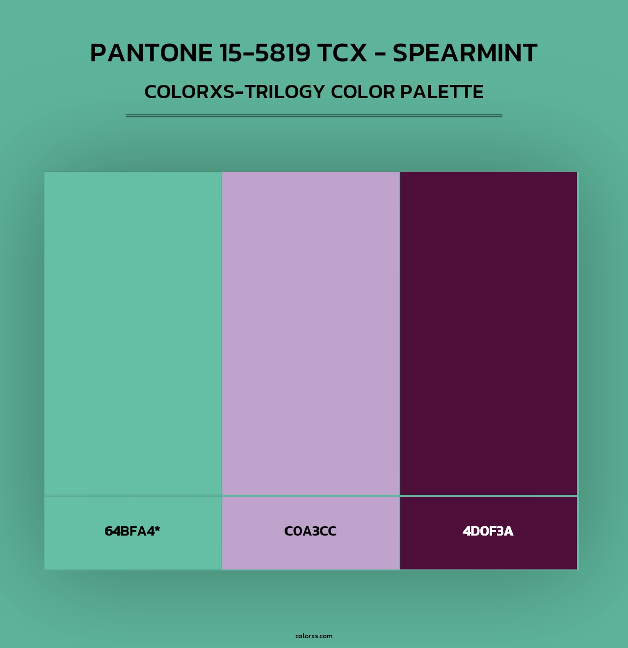 PANTONE 15-5819 TCX - Spearmint - Colorxs Trilogy Palette