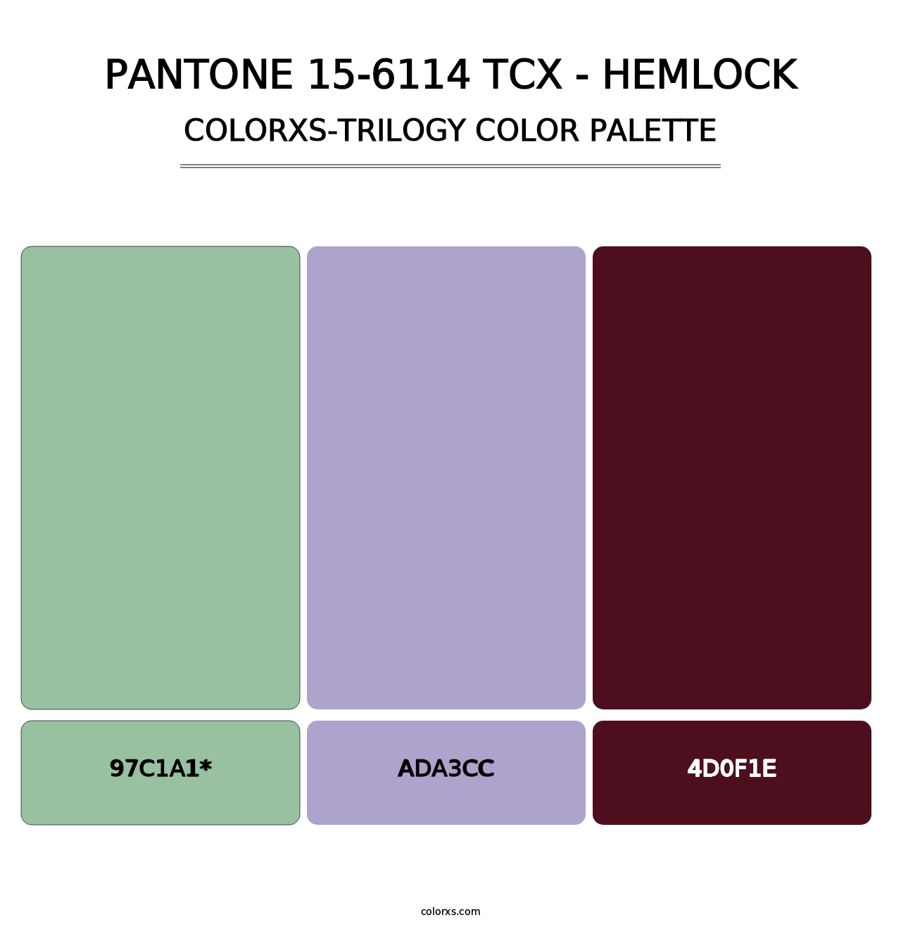 PANTONE 15-6114 TCX - Hemlock - Colorxs Trilogy Palette