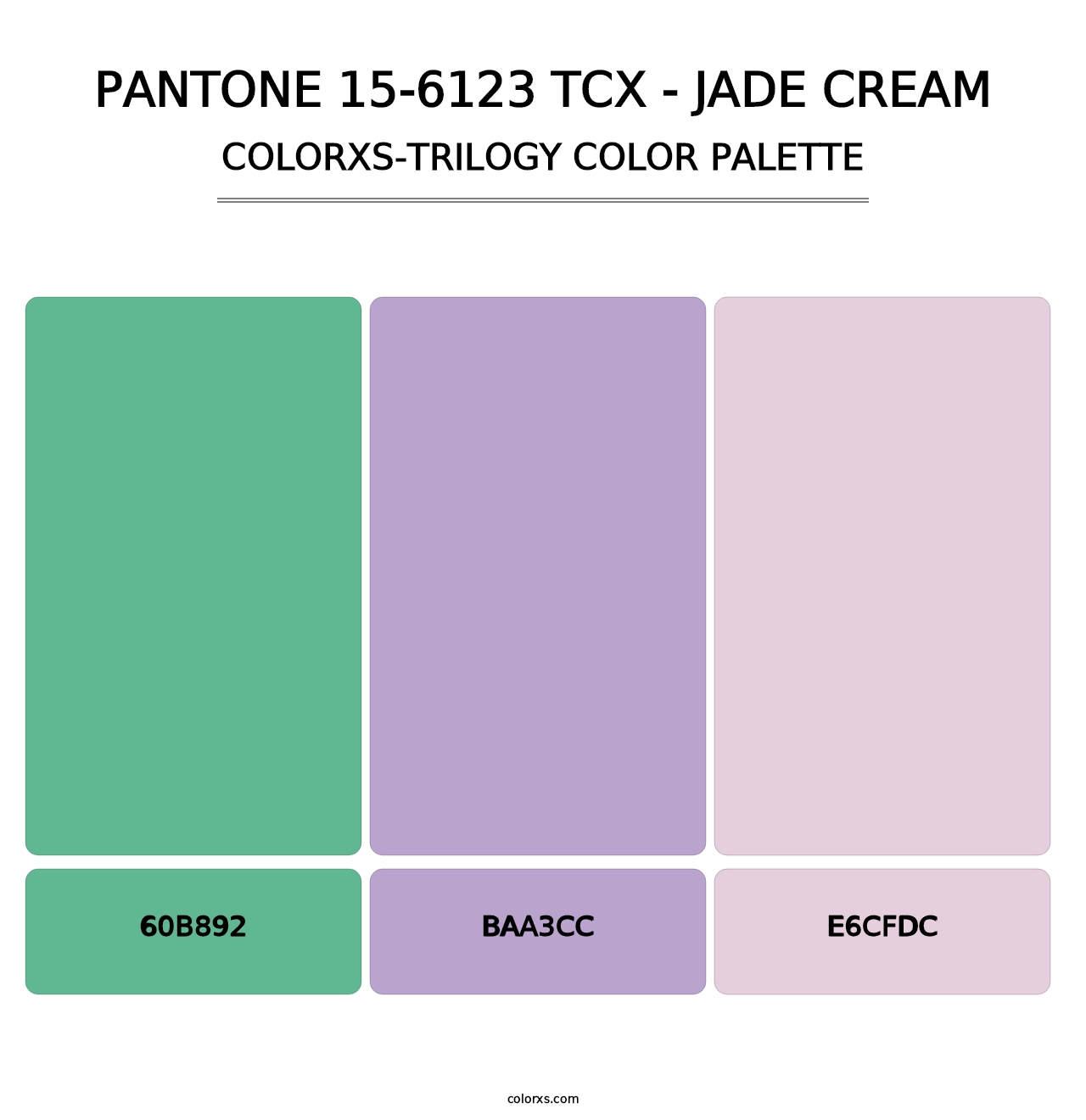PANTONE 15-6123 TCX - Jade Cream - Colorxs Trilogy Palette