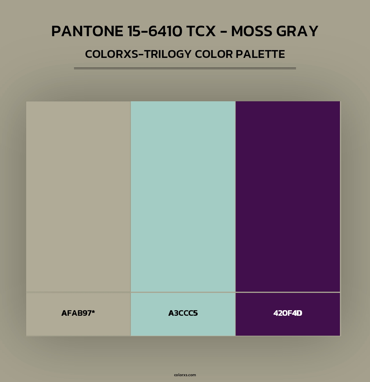 PANTONE 15-6410 TCX - Moss Gray - Colorxs Trilogy Palette
