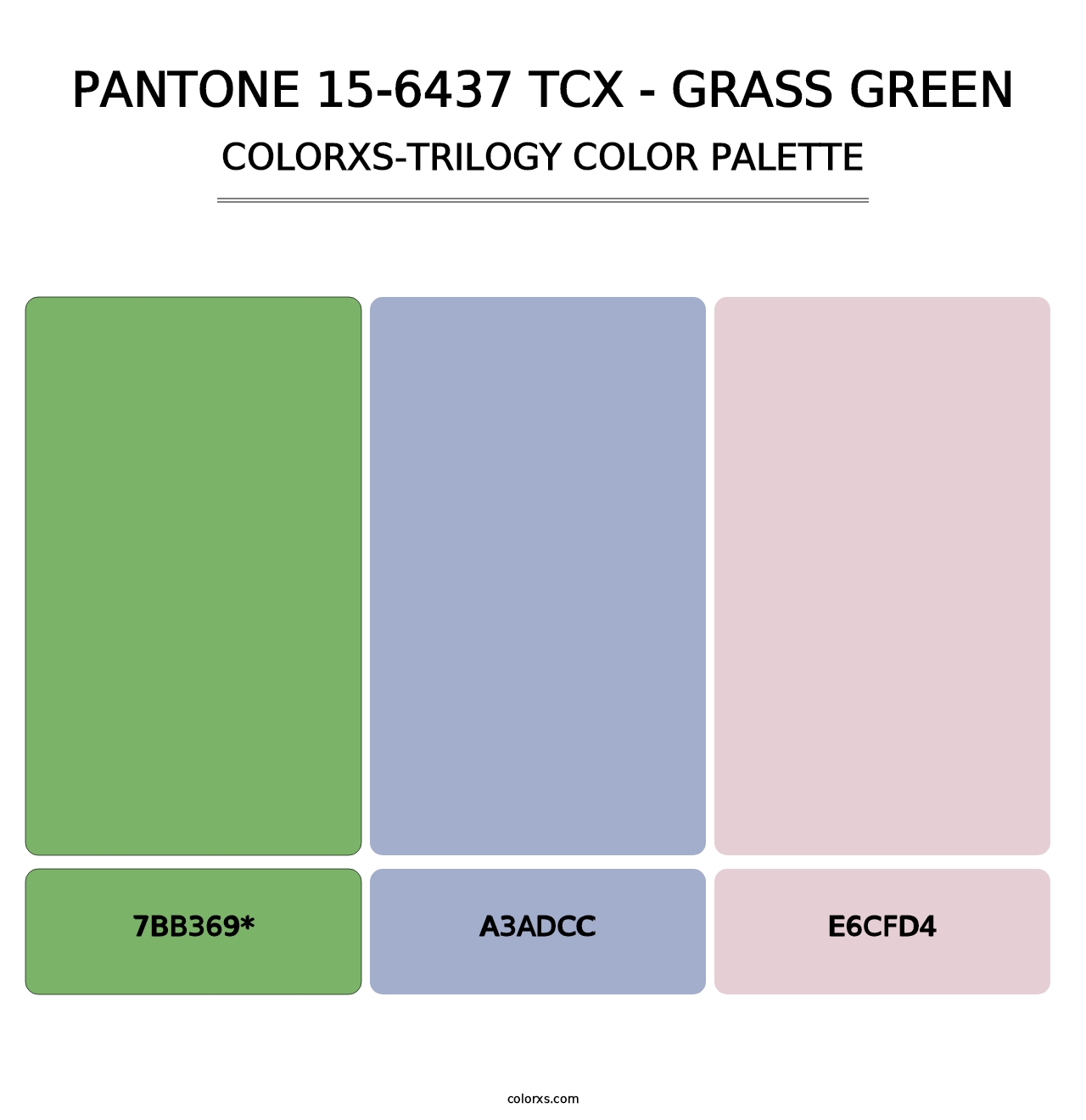 PANTONE 15-6437 TCX - Grass Green - Colorxs Trilogy Palette