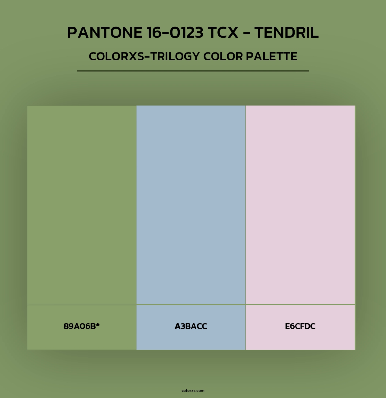 PANTONE 16-0123 TCX - Tendril - Colorxs Trilogy Palette