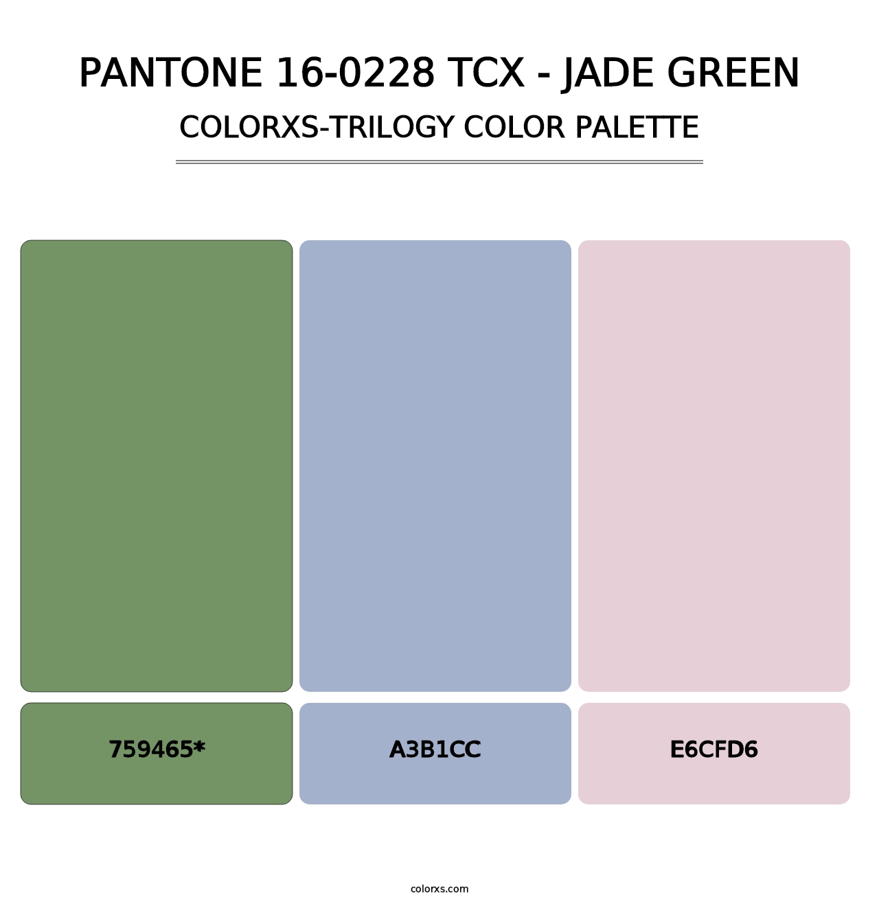 PANTONE 16-0228 TCX - Jade Green - Colorxs Trilogy Palette