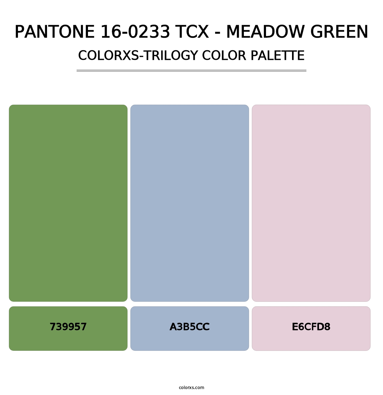 PANTONE 16-0233 TCX - Meadow Green - Colorxs Trilogy Palette