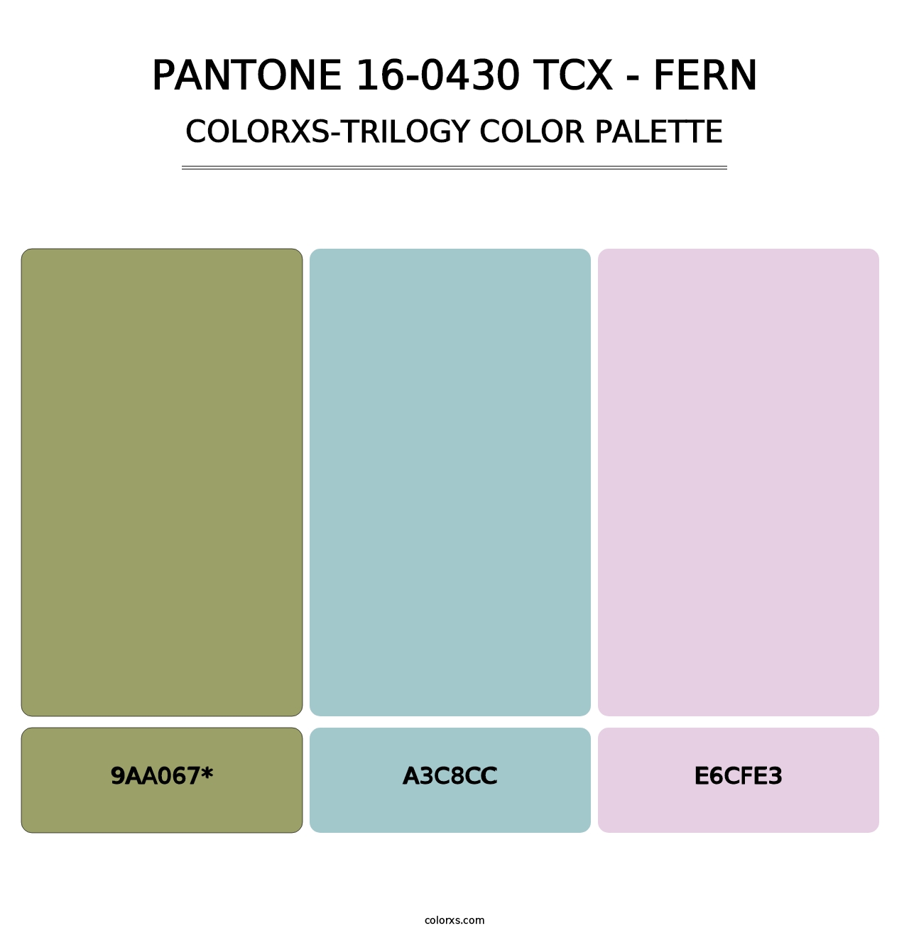 PANTONE 16-0430 TCX - Fern - Colorxs Trilogy Palette