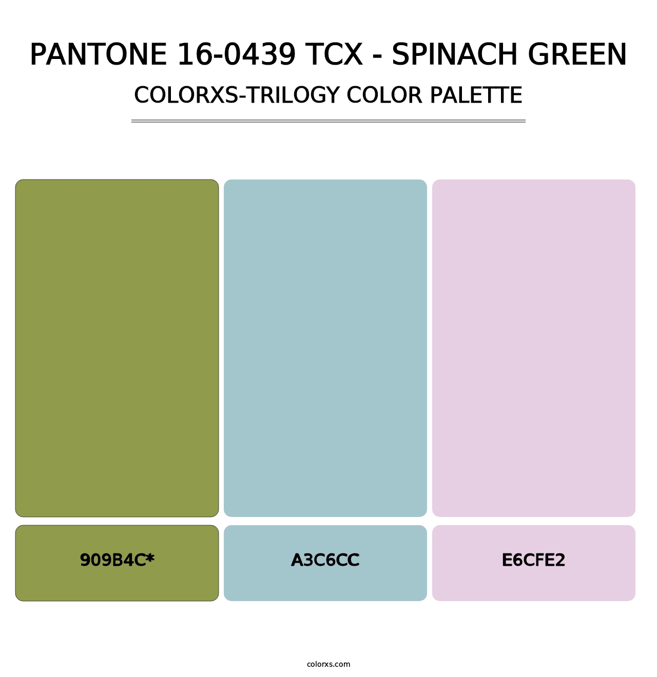 PANTONE 16-0439 TCX - Spinach Green - Colorxs Trilogy Palette