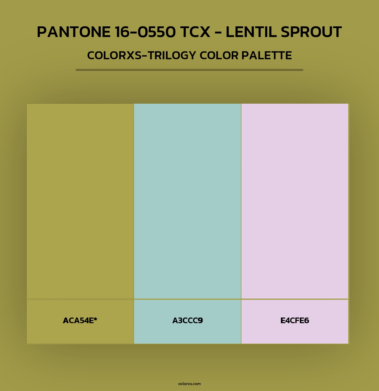 PANTONE 16-0550 TCX - Lentil Sprout - Colorxs Trilogy Palette