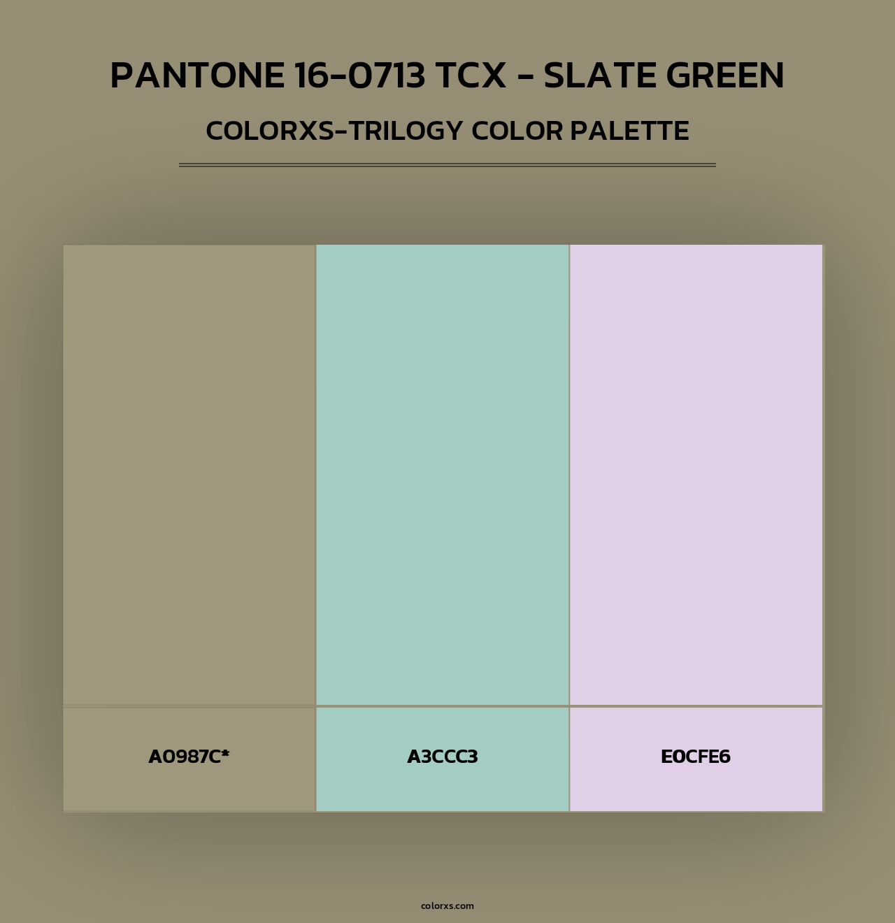 PANTONE 16-0713 TCX - Slate Green - Colorxs Trilogy Palette