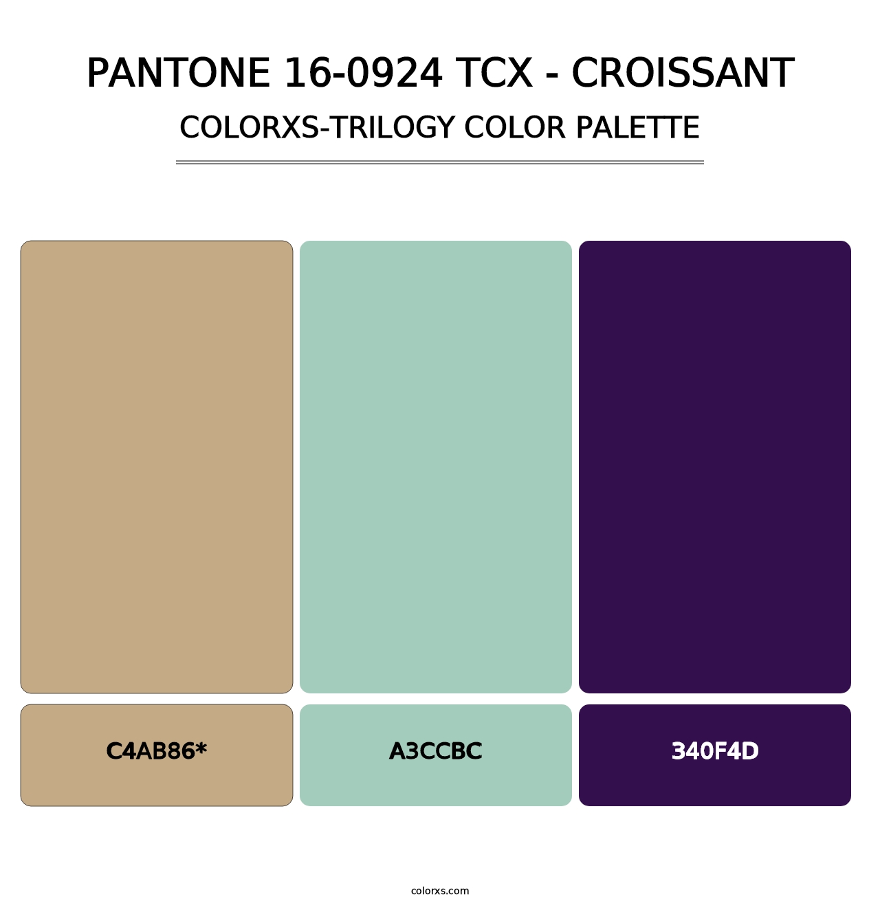 PANTONE 16-0924 TCX - Croissant - Colorxs Trilogy Palette