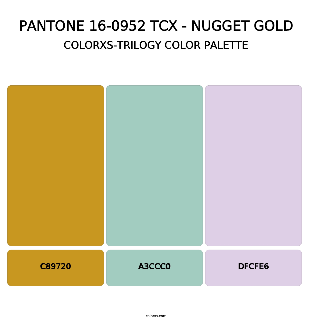 PANTONE 16-0952 TCX - Nugget Gold - Colorxs Trilogy Palette