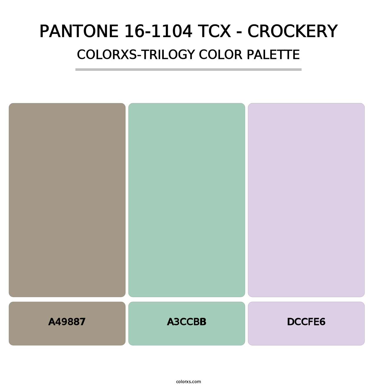 PANTONE 16-1104 TCX - Crockery - Colorxs Trilogy Palette