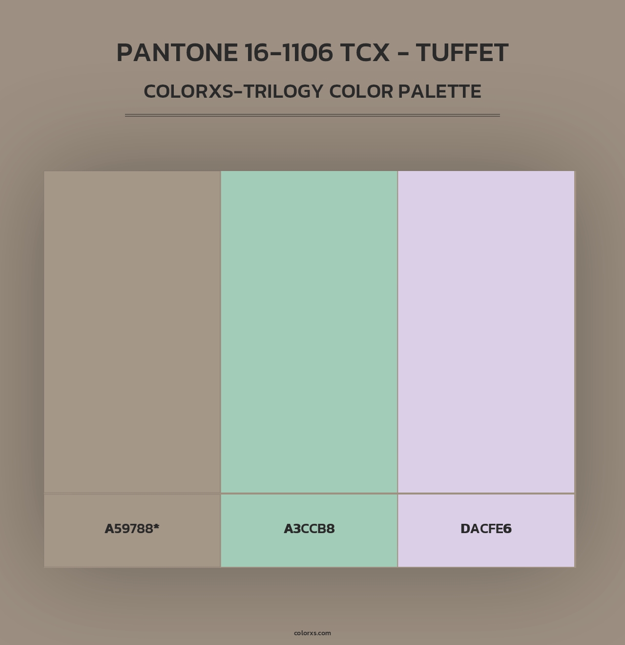 PANTONE 16-1106 TCX - Tuffet - Colorxs Trilogy Palette