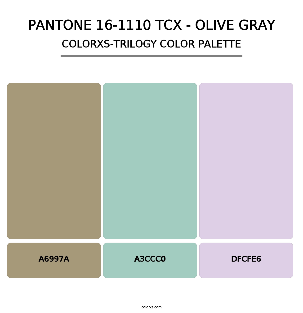 PANTONE 16-1110 TCX - Olive Gray - Colorxs Trilogy Palette