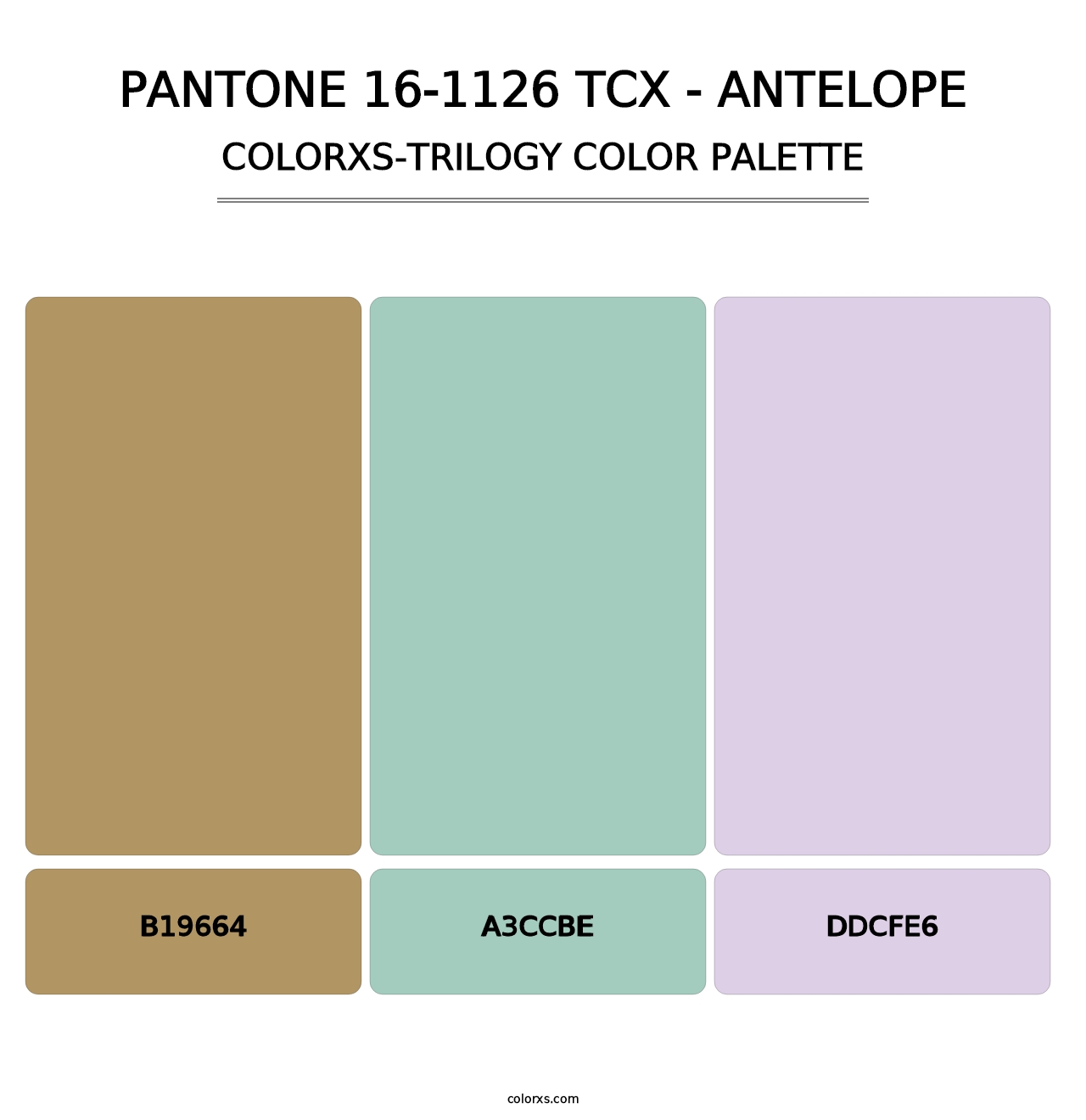 PANTONE 16-1126 TCX - Antelope - Colorxs Trilogy Palette