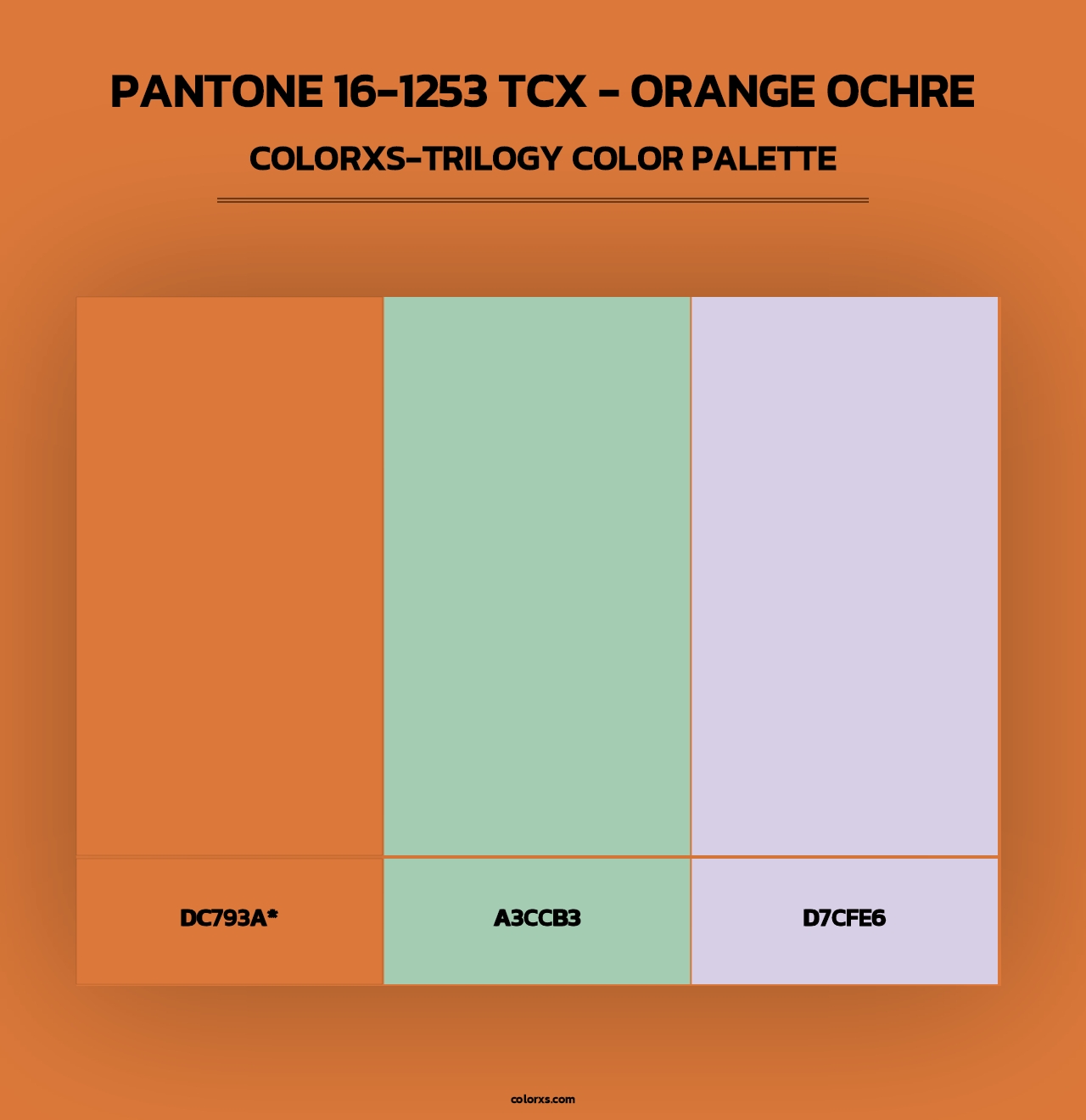 PANTONE 16-1253 TCX - Orange Ochre - Colorxs Trilogy Palette