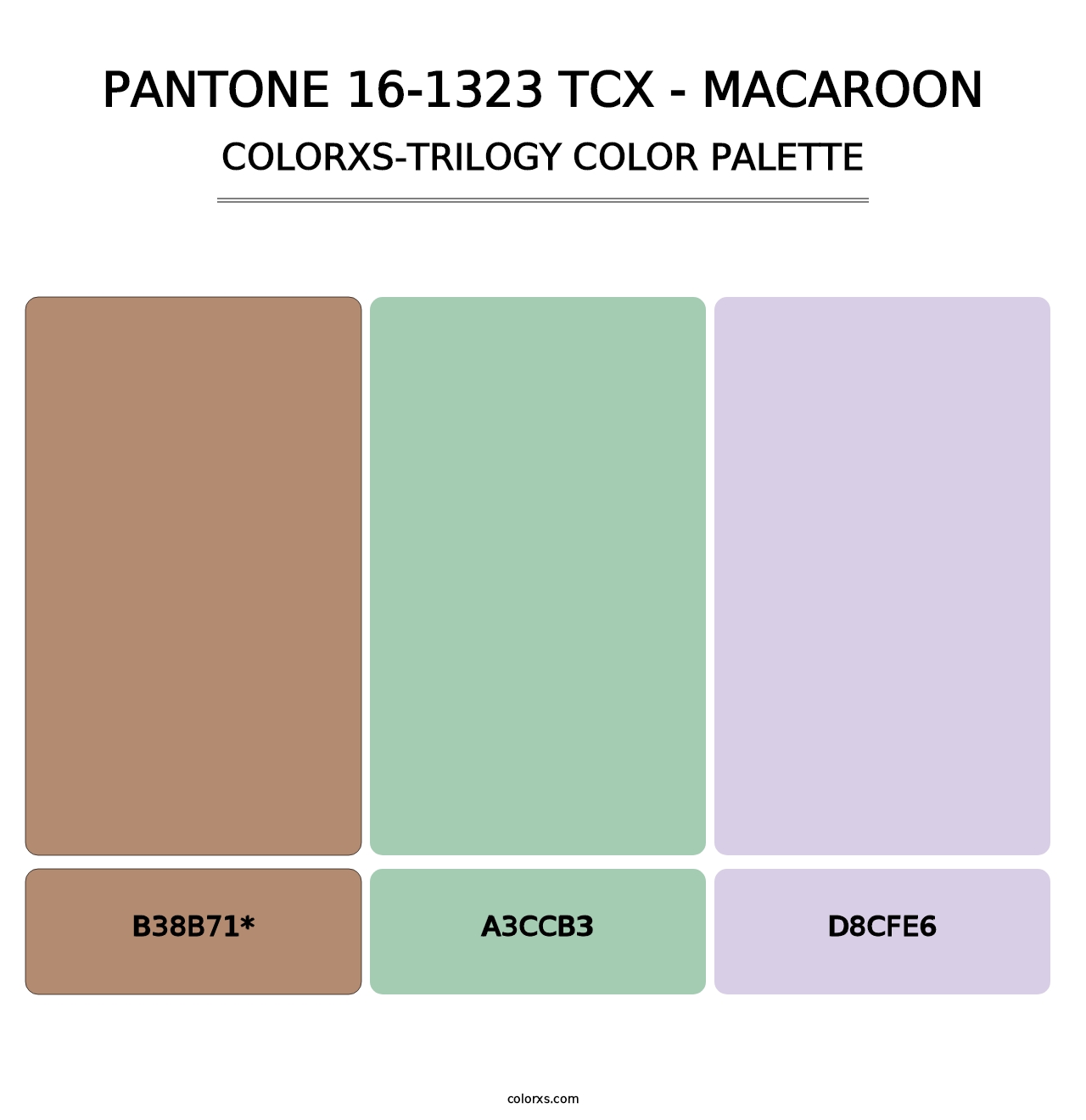 PANTONE 16-1323 TCX - Macaroon - Colorxs Trilogy Palette