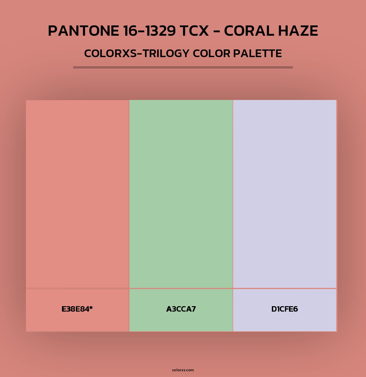 PANTONE 16-1329 TCX - Coral Haze - Colorxs Trilogy Palette