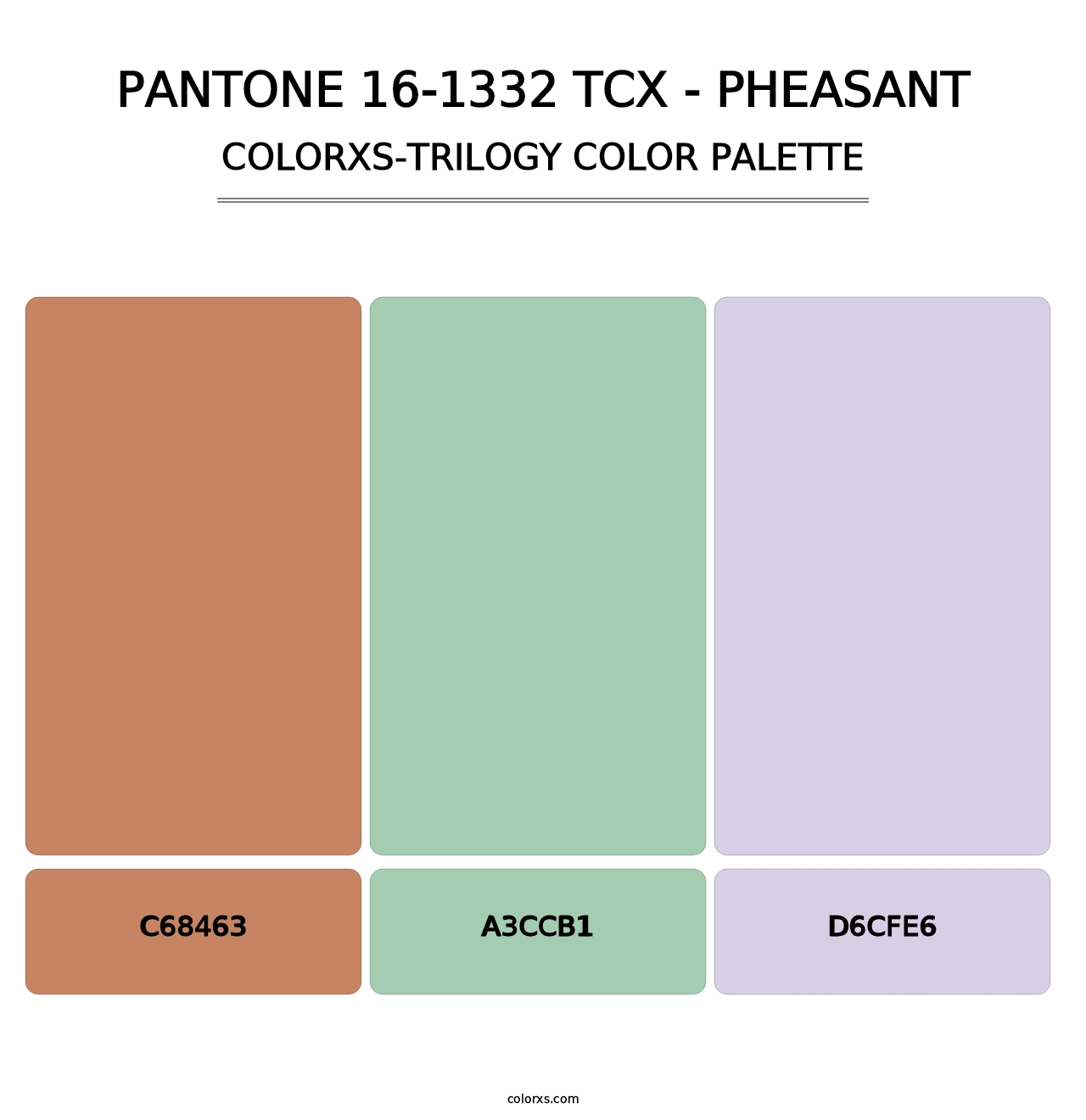 PANTONE 16-1332 TCX - Pheasant - Colorxs Trilogy Palette