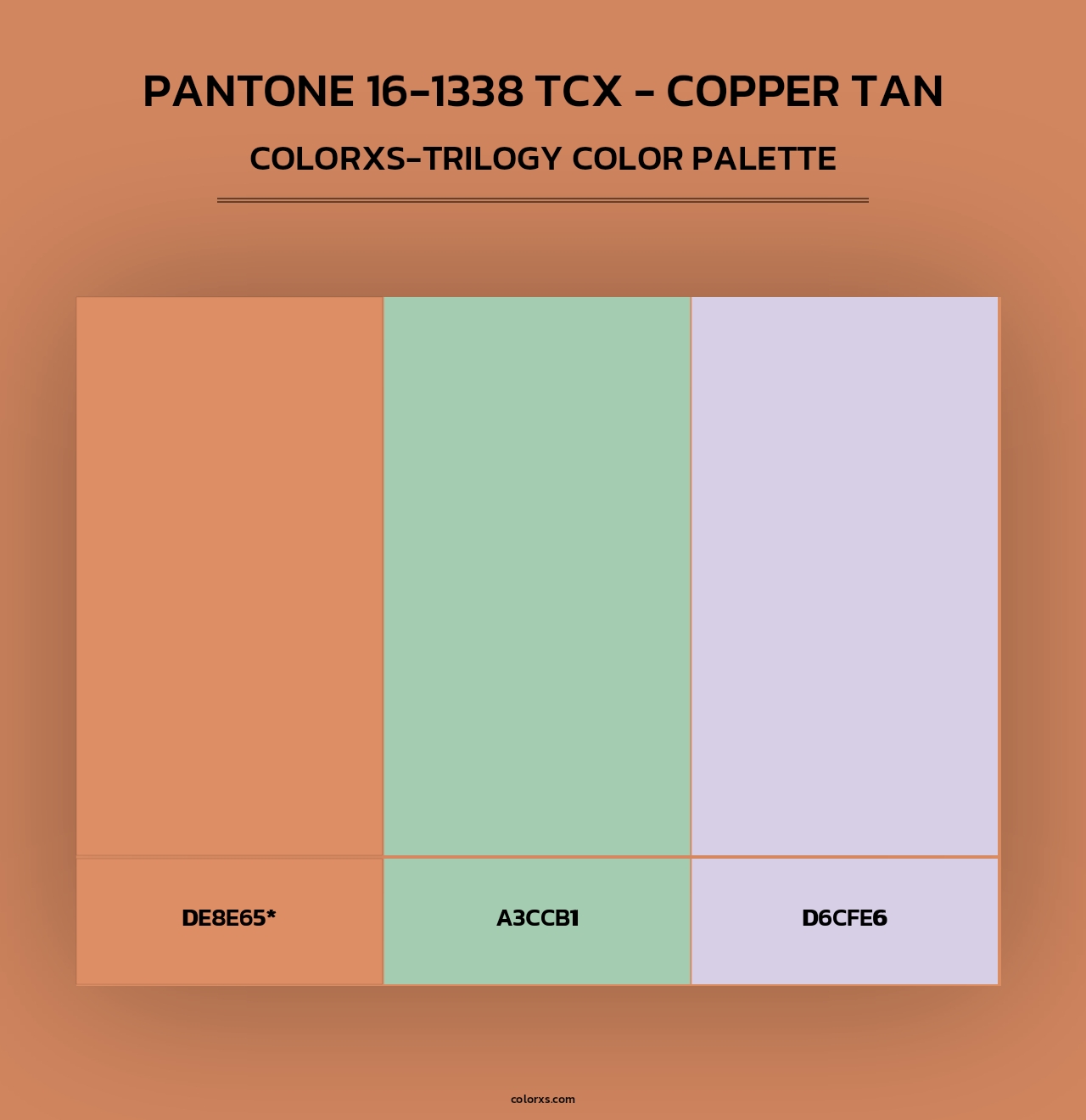 PANTONE 16-1338 TCX - Copper Tan - Colorxs Trilogy Palette