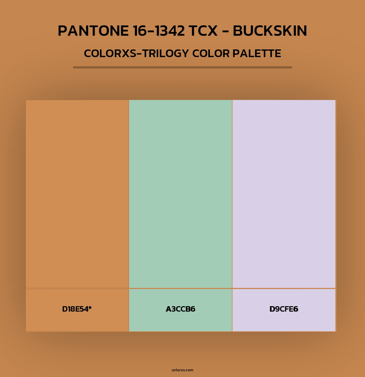 PANTONE 16-1342 TCX - Buckskin - Colorxs Trilogy Palette