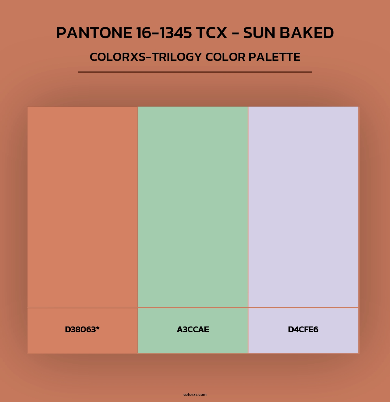 PANTONE 16-1345 TCX - Sun Baked - Colorxs Trilogy Palette
