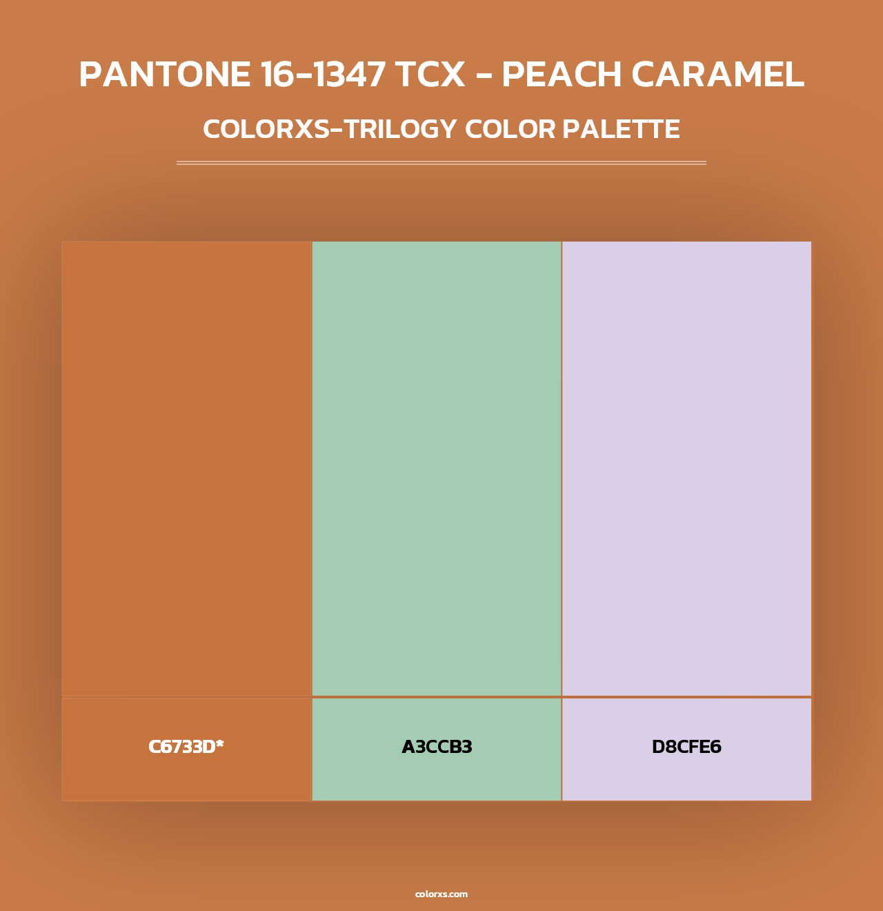 PANTONE 16-1347 TCX - Peach Caramel - Colorxs Trilogy Palette