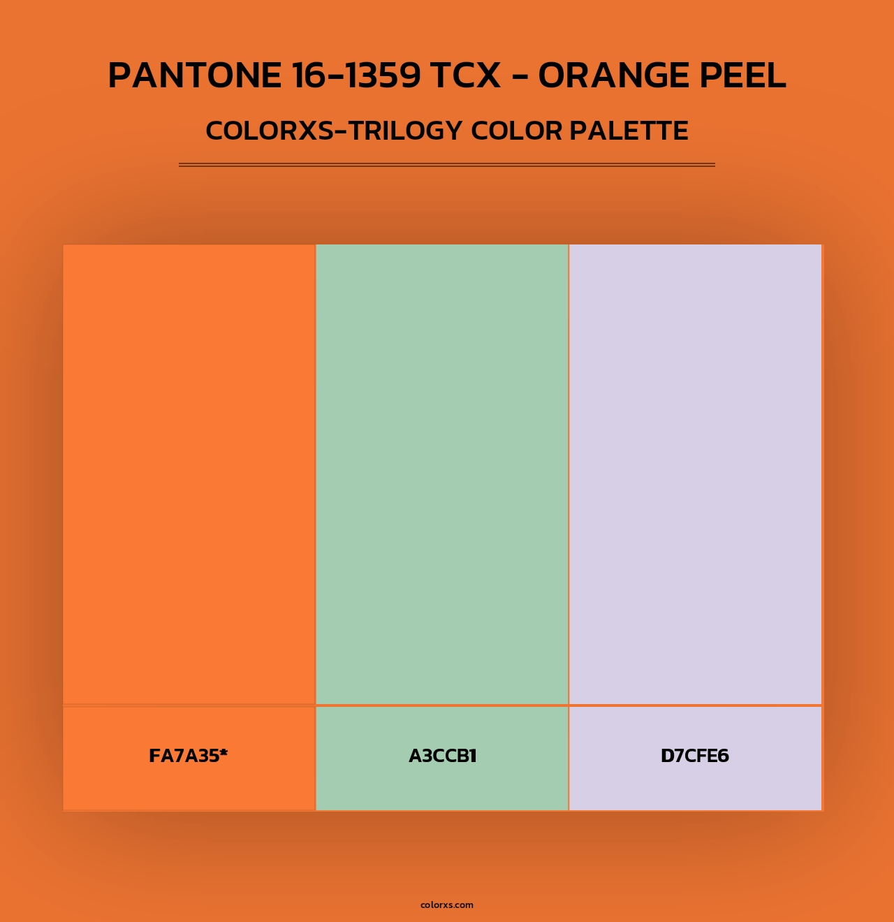 PANTONE 16-1359 TCX - Orange Peel - Colorxs Trilogy Palette