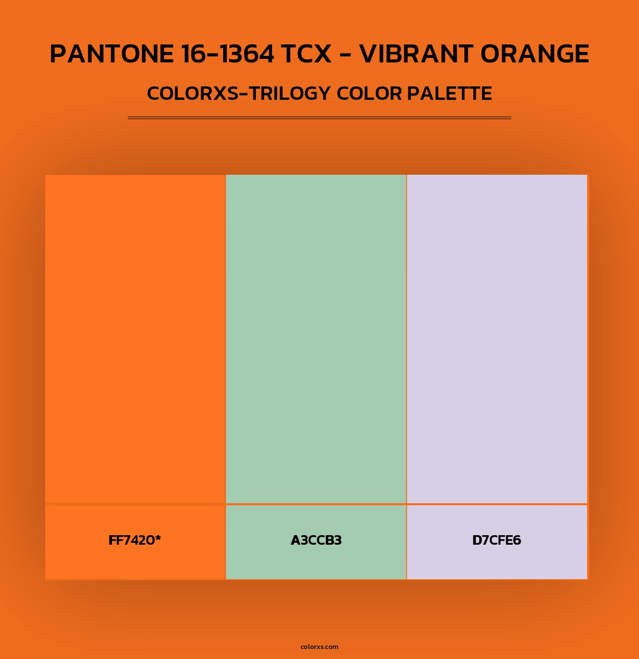 PANTONE 16-1364 TCX - Vibrant Orange - Colorxs Trilogy Palette