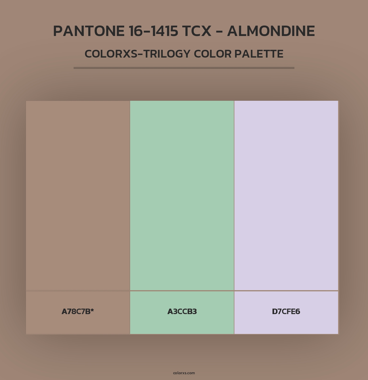PANTONE 16-1415 TCX - Almondine - Colorxs Trilogy Palette