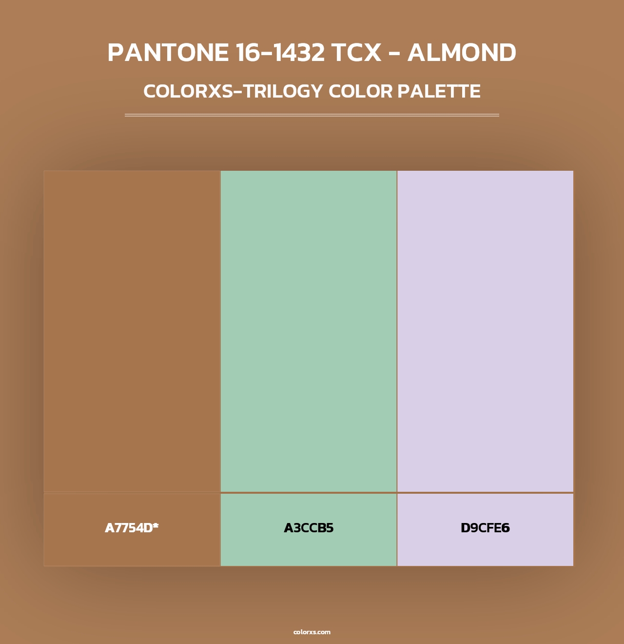 PANTONE 16-1432 TCX - Almond - Colorxs Trilogy Palette