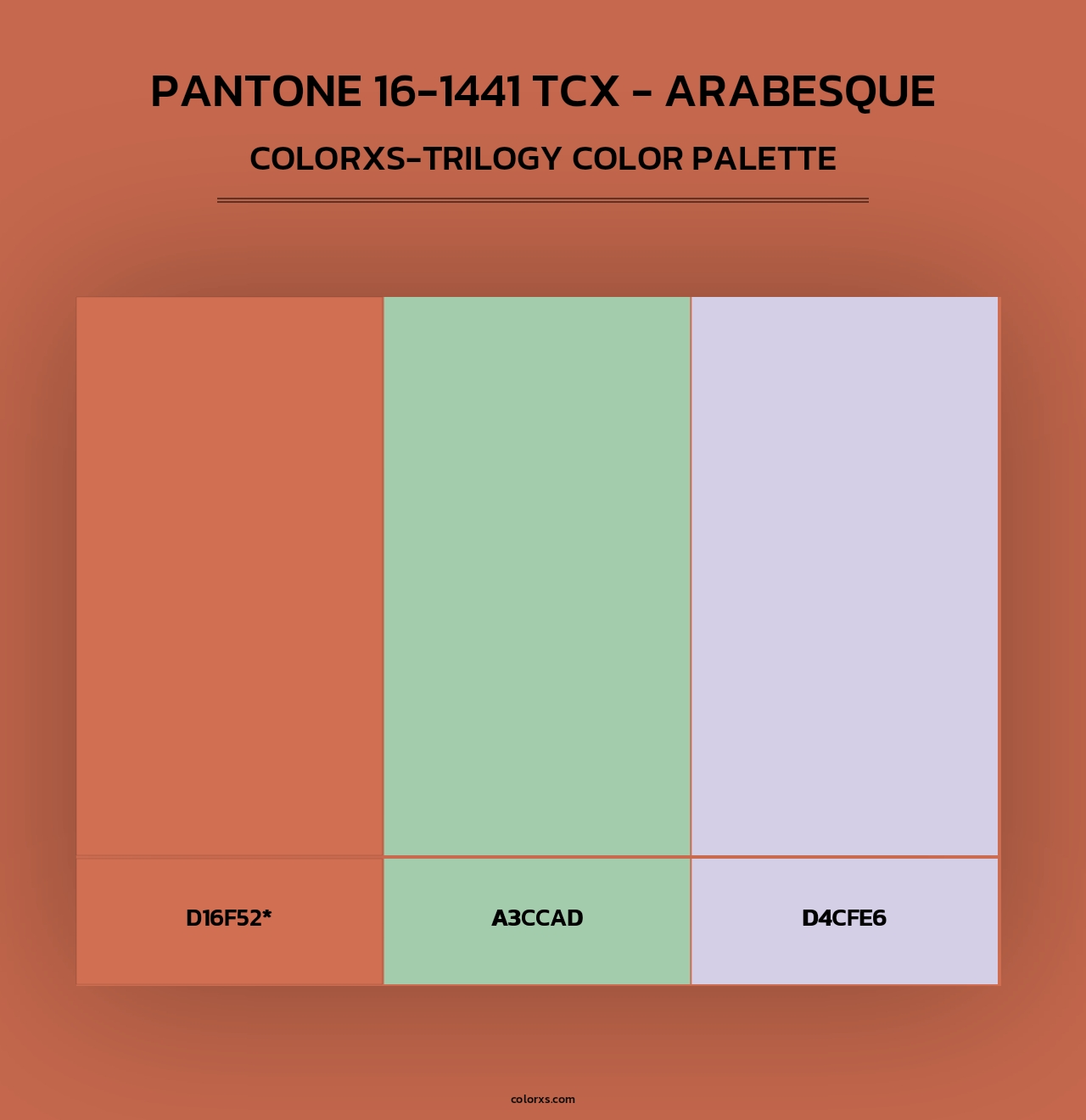 PANTONE 16-1441 TCX - Arabesque - Colorxs Trilogy Palette