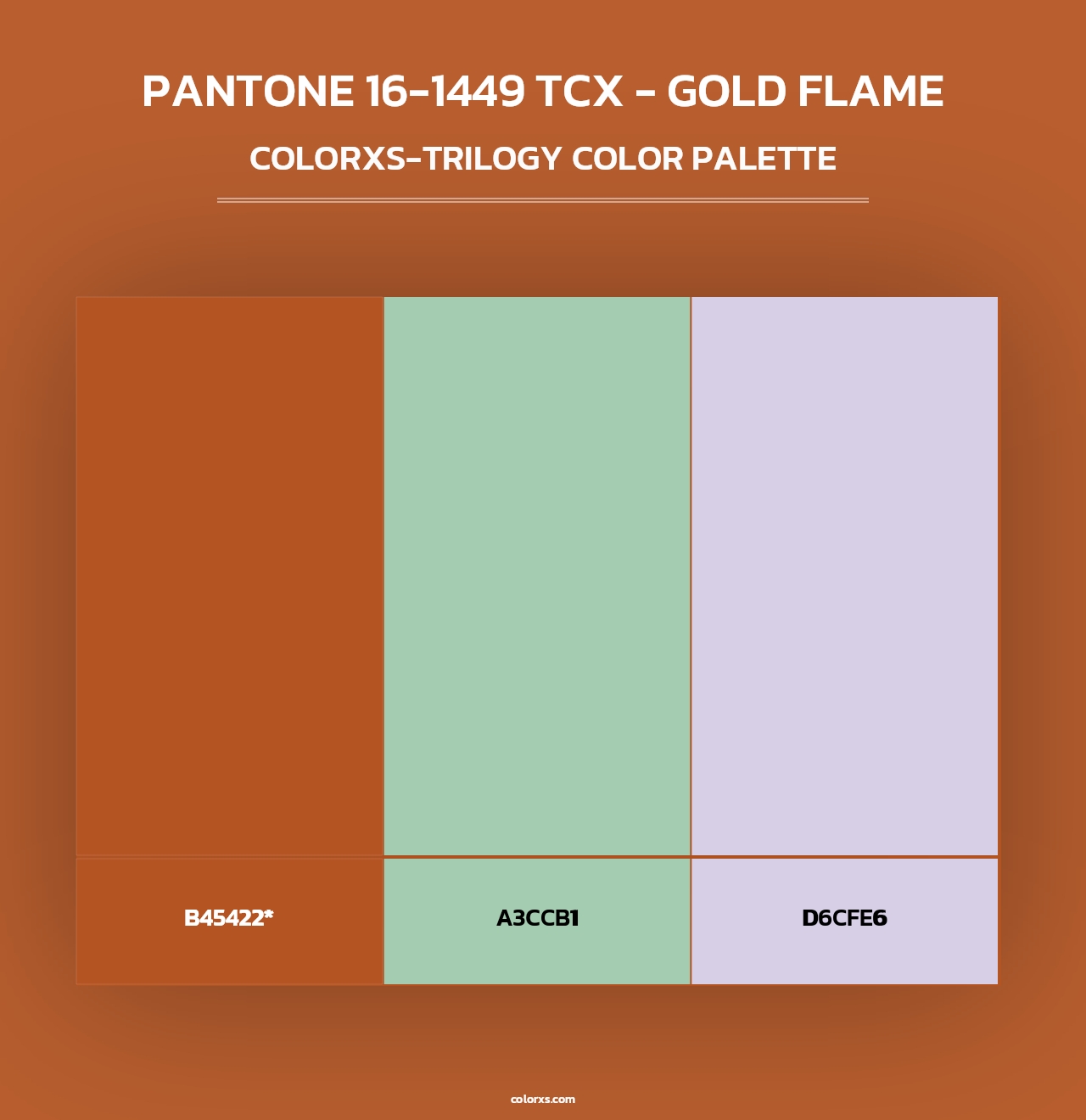 PANTONE 16-1449 TCX - Gold Flame - Colorxs Trilogy Palette